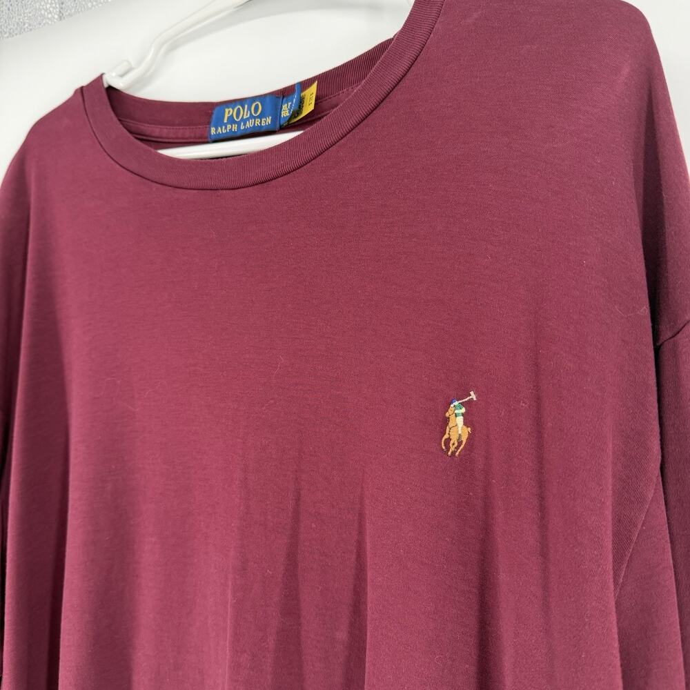 Polo Ralph Lauren Men’s Size XLT Maroon Long Sleeve T-Shirt - Picture 4 of 7